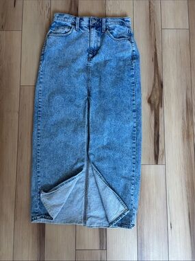 Universal Thread Denim Midi Skirt in Light Blue